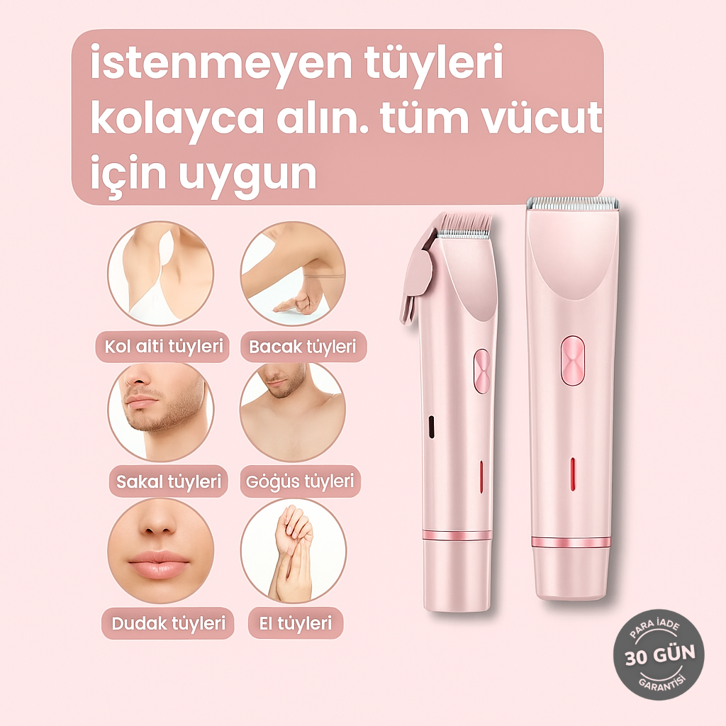 SleeviaShave – 2'si 1 Arada Kadınlar İçin Vücut Tıraş Makinesi